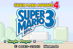 Super Mario Advance 4 - Super Mario Bros. 3 [Model AGB-AX4E-USA] screenshot