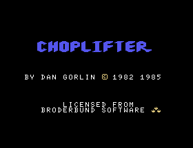 Choplifter [Model HBS-G019C] screenshot