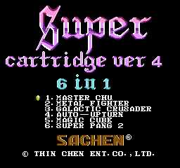 Super Cartridge Ver 4 - 6 in 1 screenshot