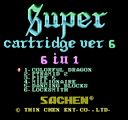 Super Cartridge Ver 6 - 6 in 1 screenshot