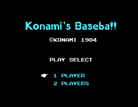 Konami's Baseball [Model RC724] screenshot