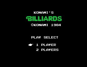 Konami's Billiards [Model RC706] screenshot