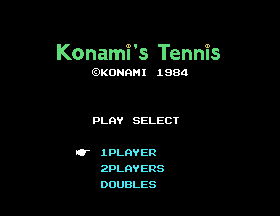 Konami's Tennis [Model RC720] screenshot