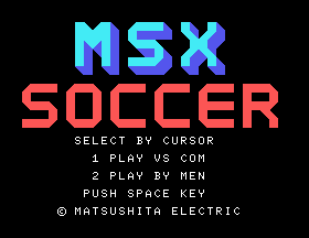 MSX Soccer screenshot