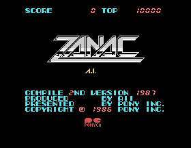 Zanac A.I. 2nd Version [Model R49X5093] screenshot