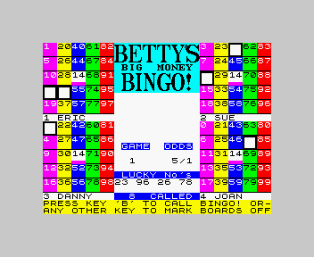 Bingo screenshot