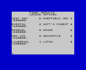 Brian Clough's Football Fortunes [Model 1018] screenshot