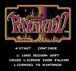 Faxanadu [Model NES-FX-CAN] screenshot