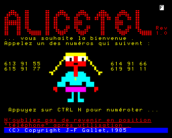Alicetel screenshot